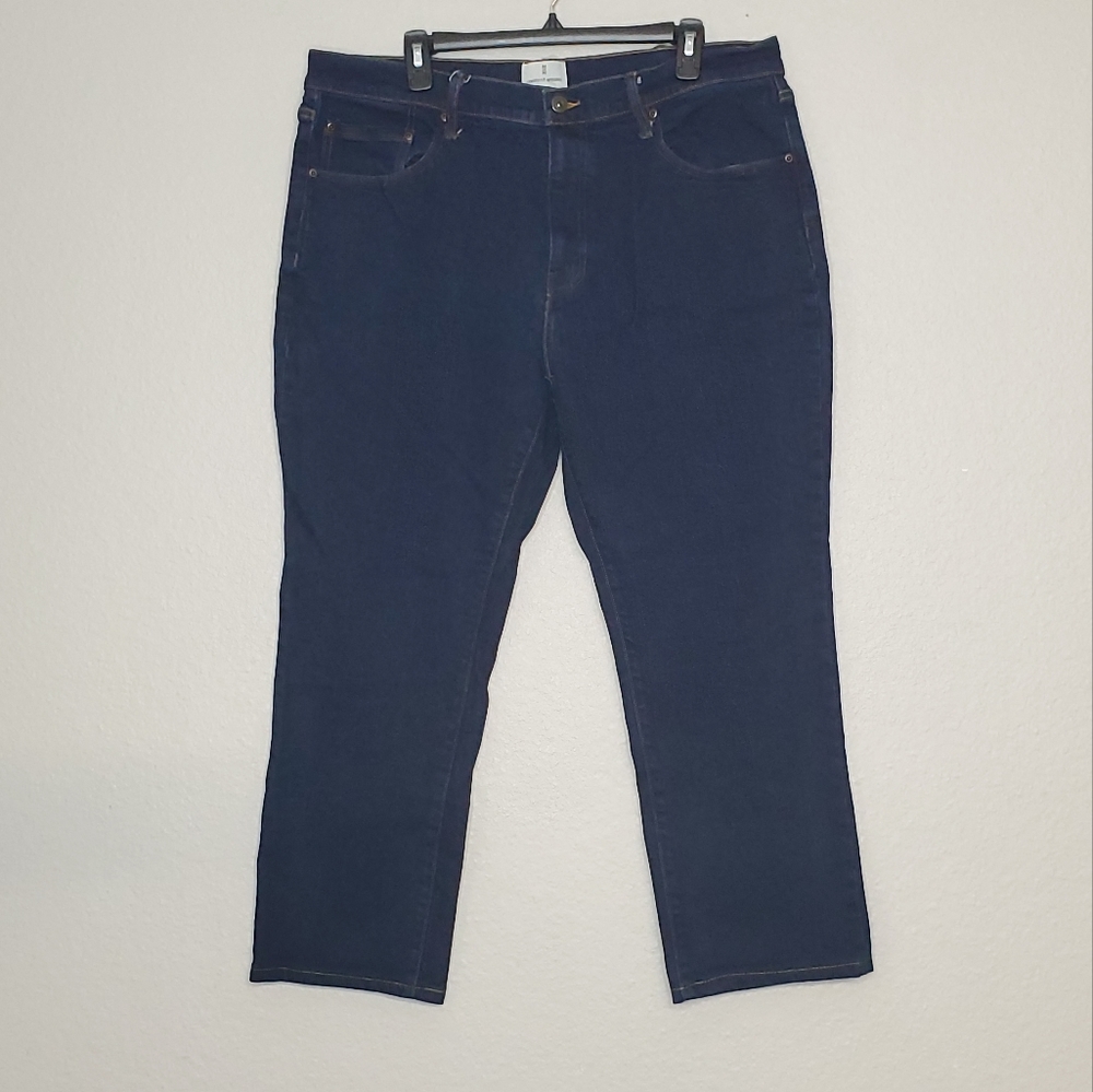 Mutual Weave Jeans Mens 38x30 Dark Blue Stretch Fabric Athletic Fit Jean